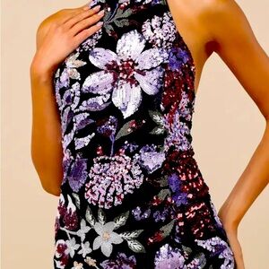 Beautiful flower sequin dress